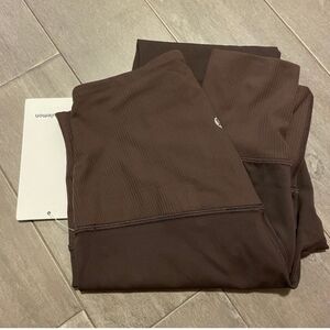 NEW Lululemon Align Super High Rise Pant Leggings Rib-Trims 28" Espresso 6